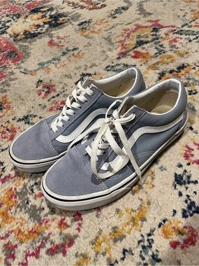 Vans Low-Top Sneakers in Light Blue and White